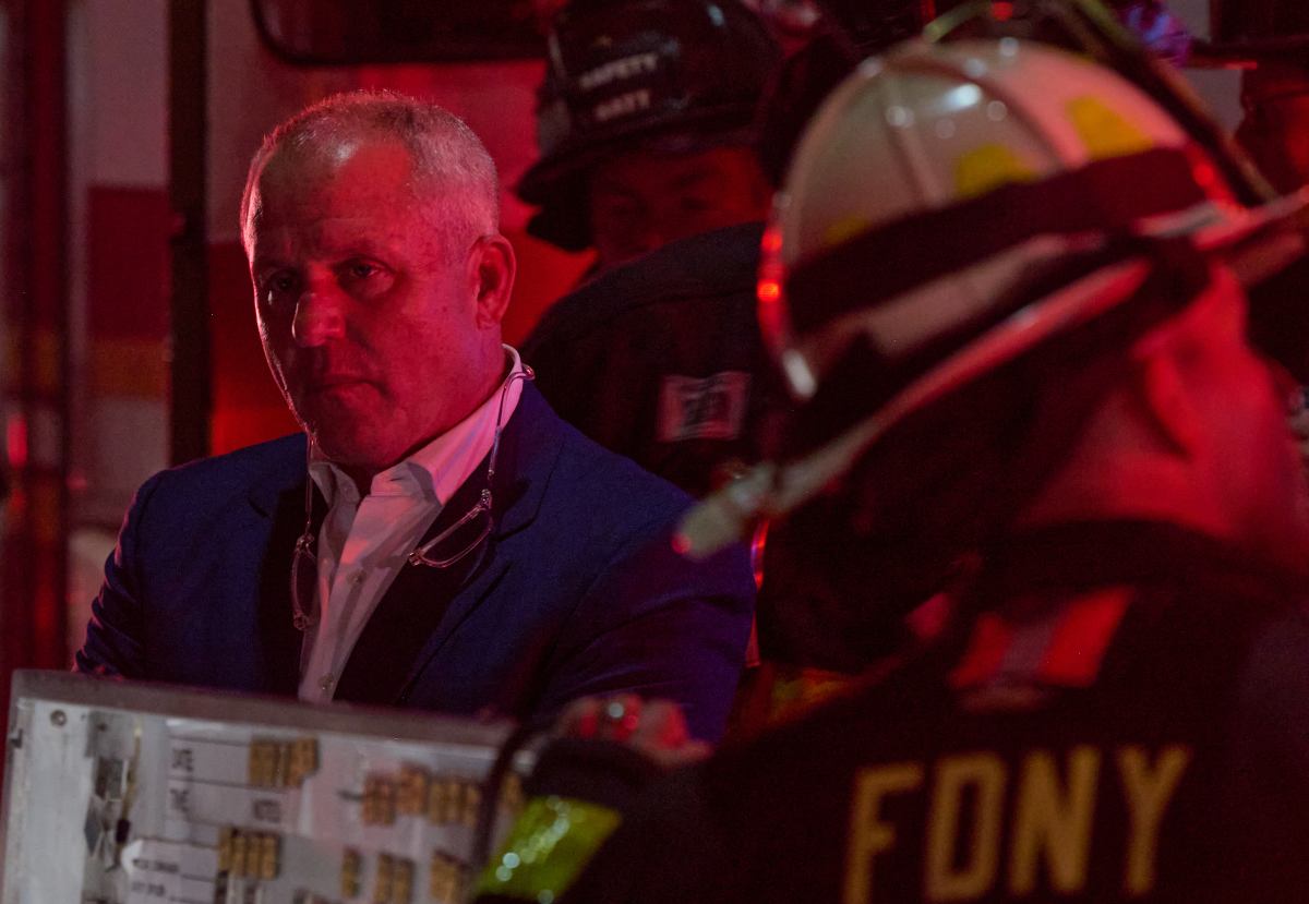 New FDNY Commissioner Robert Tucker at the scene of a four alarm fire at 2411 Dean Street in Ocean Hill, Brooklyn on Monday, August 26.