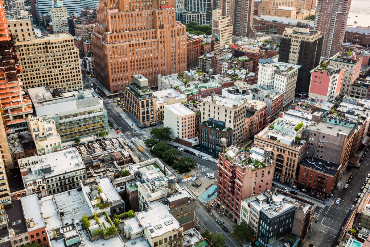 Aerial photo of New York amid housing crisi