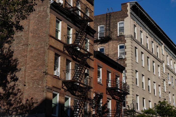 Apartment buildings in NYC amid Section 8 housing voucher waitlist