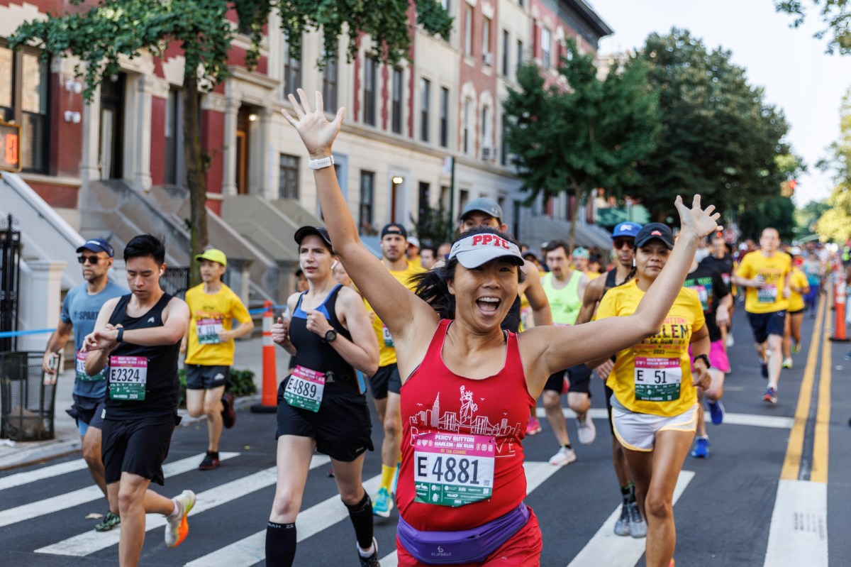 people running in the Percy Sutton Harlem 5K in Harlem