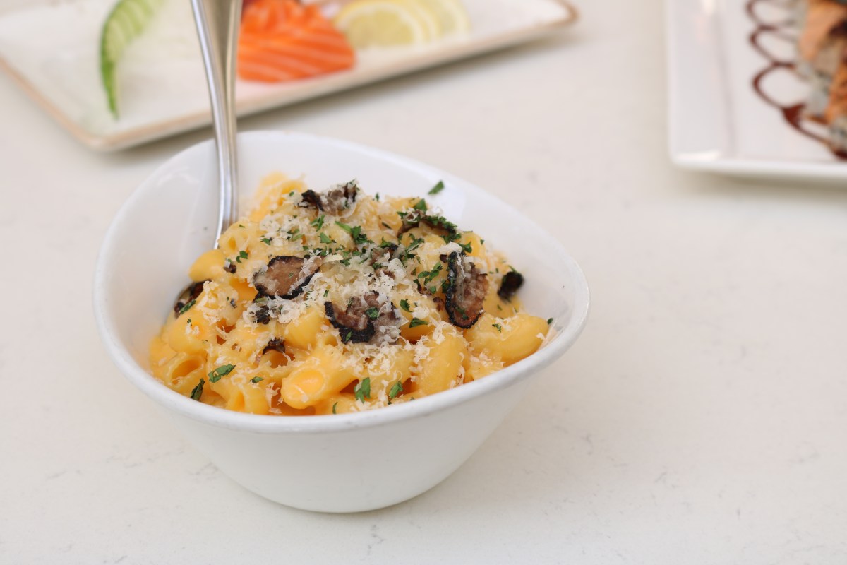 Black truffle mac and cheese at Ocean Prime.