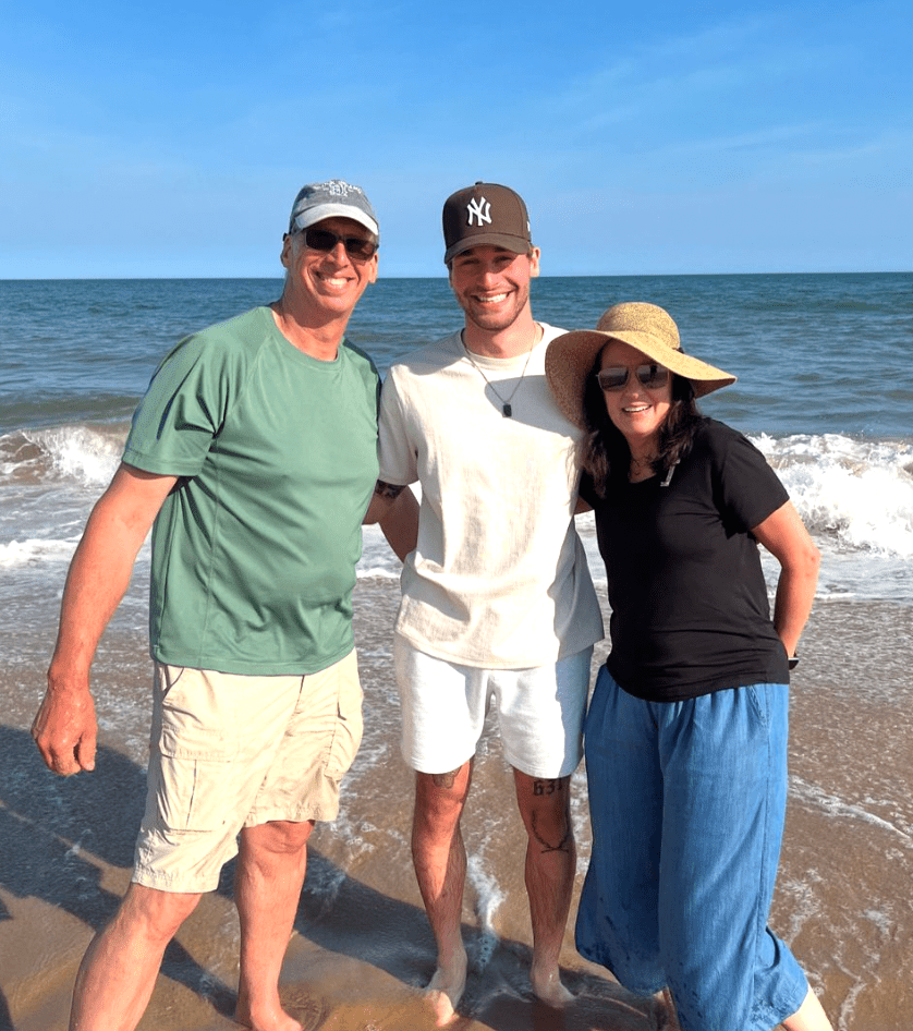 Joe Mele and his parents