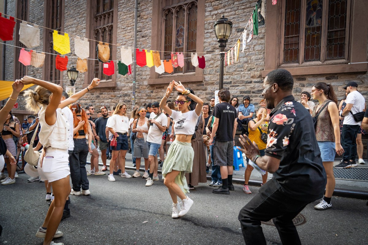 People took to the streets dancing.