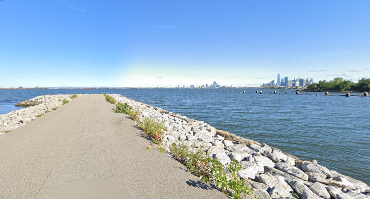 East River off the coast of Brooklyn