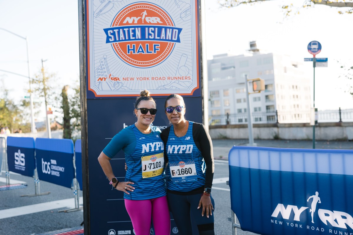 two women at a half marathon