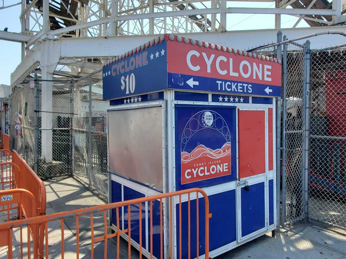 Closed Cyclone ticket booth