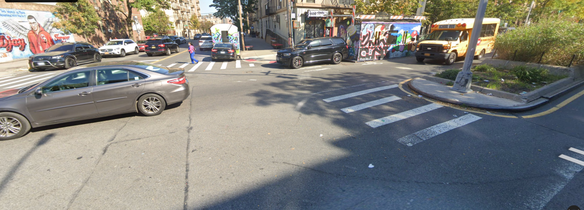 a Bronx intersection in the daytime