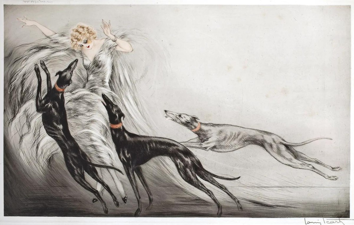 Hunting with Dogs II - Louis Icart