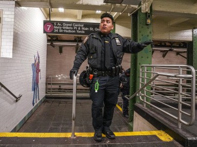 NYPD officer in Times Square