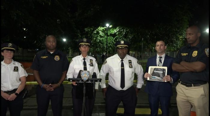 Police officials address shooting in East Harlem