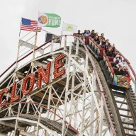 Cyclone ride in progress