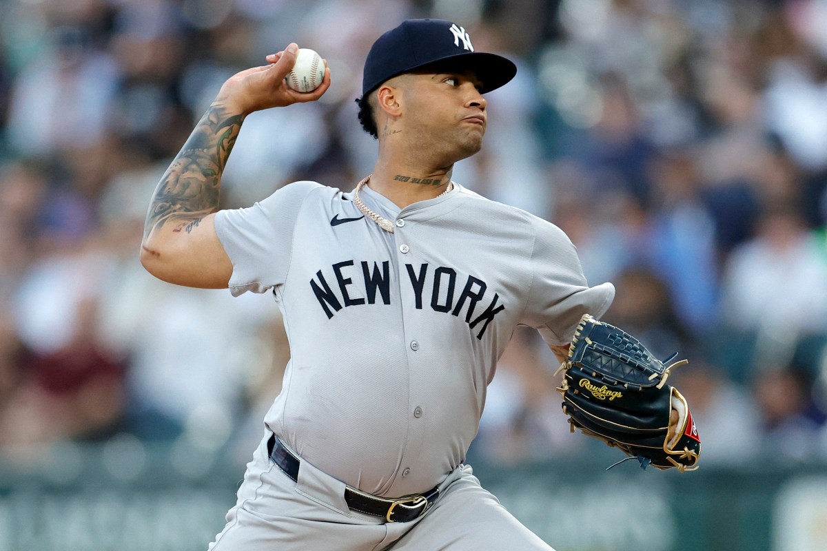 Luis Gil delivers a pitch Yankees rotation