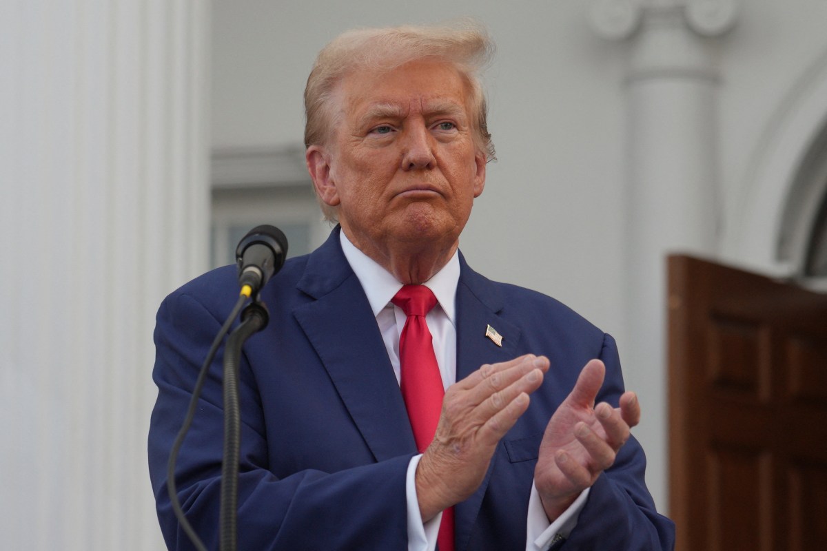 Republican presidential nominee and former U.S. President Donald Trump holds a press conference in Bedminster