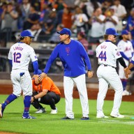 Mets celebrate win over Red Sox