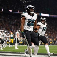 Saquon Barkley celebrates a touchdown Eagles NFL Week 2 odds