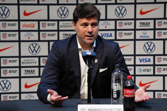 Mauricio Pochettino at his USMNT introductory press conference