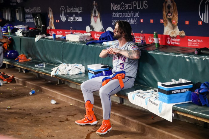 Jesse Winker Mets dugout