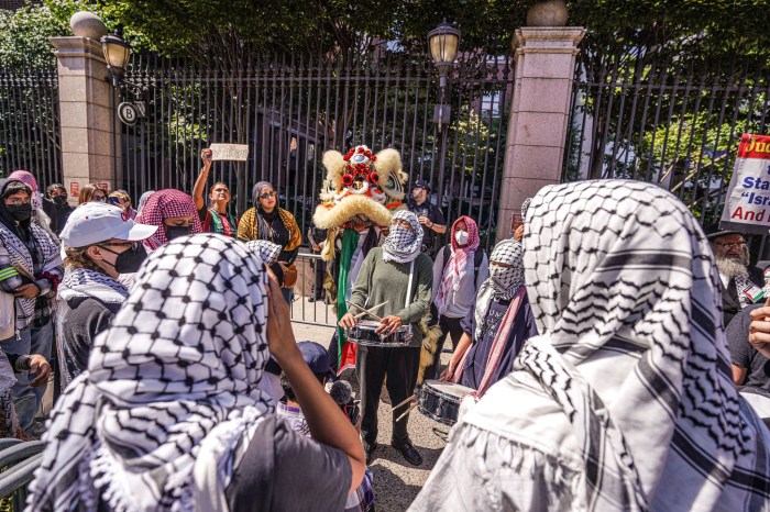 Protesters at Columbia University