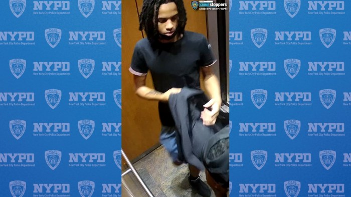 man in black shirt who allegedly robbed two people during Manhattan robberies