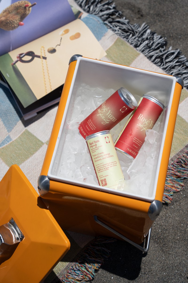 Nomadica wine in a cooler