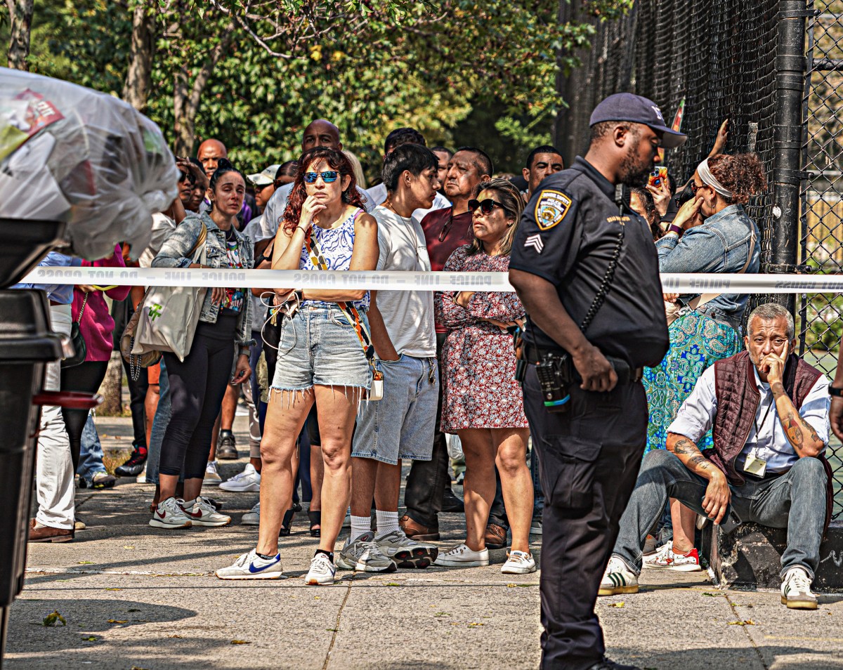 Anxiety-ridden parents gathered outside the Louis D. Brandeis Campus at West 84th Street and Columbus Avenue at around 10 a.m. on Sept. 12 after guardians were contacted by their kids that an active shooter was on the premises