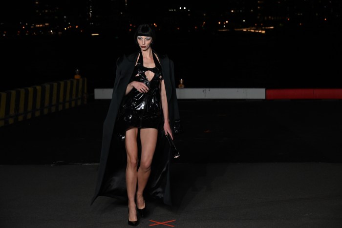 A model walks Christian Cowan’s NYFW runway.