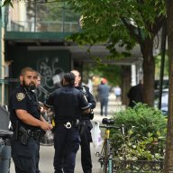 Brooklyn cops at shooting scene