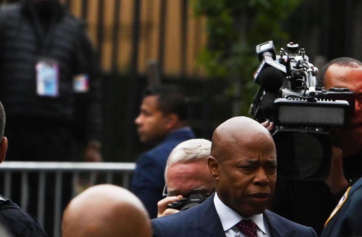 Mayor Eric Adams arrives at Federal Court in Lower Manhattan,