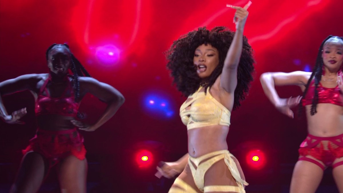 Megan Thee Stallion performs at the 2024 VMAs