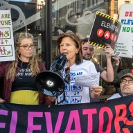 Rally for congestion pricing in Manhattan