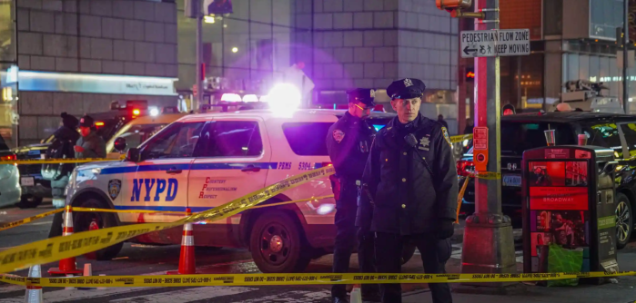 Crime scene in Times Square