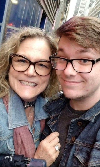 mother with her son in NYC