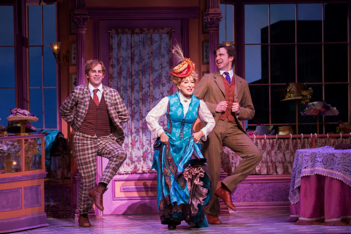 Taylor Trensch, Bette Midler, and Gavin Creel in "Hello Dolly!"