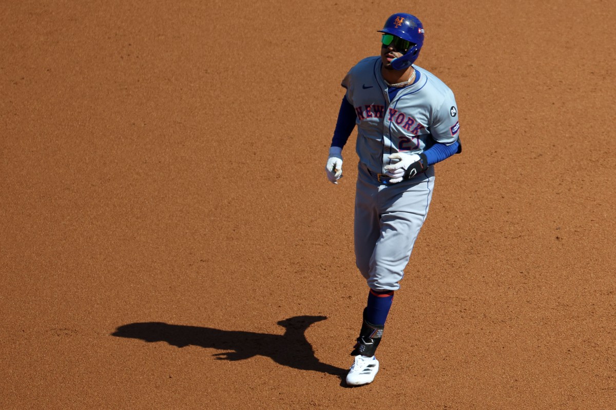 Mark Vientos rounds the bases grand slam Mets Dodgers NLCS Game 2