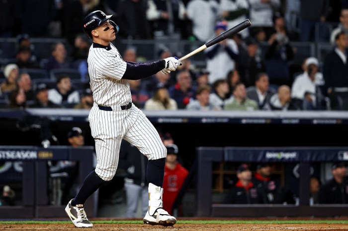 Aaron Judge home run Game 2 ALCS Yankees Guardians