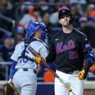 Pete Alonso strikes out Mets Dodgers NLCS Game 3