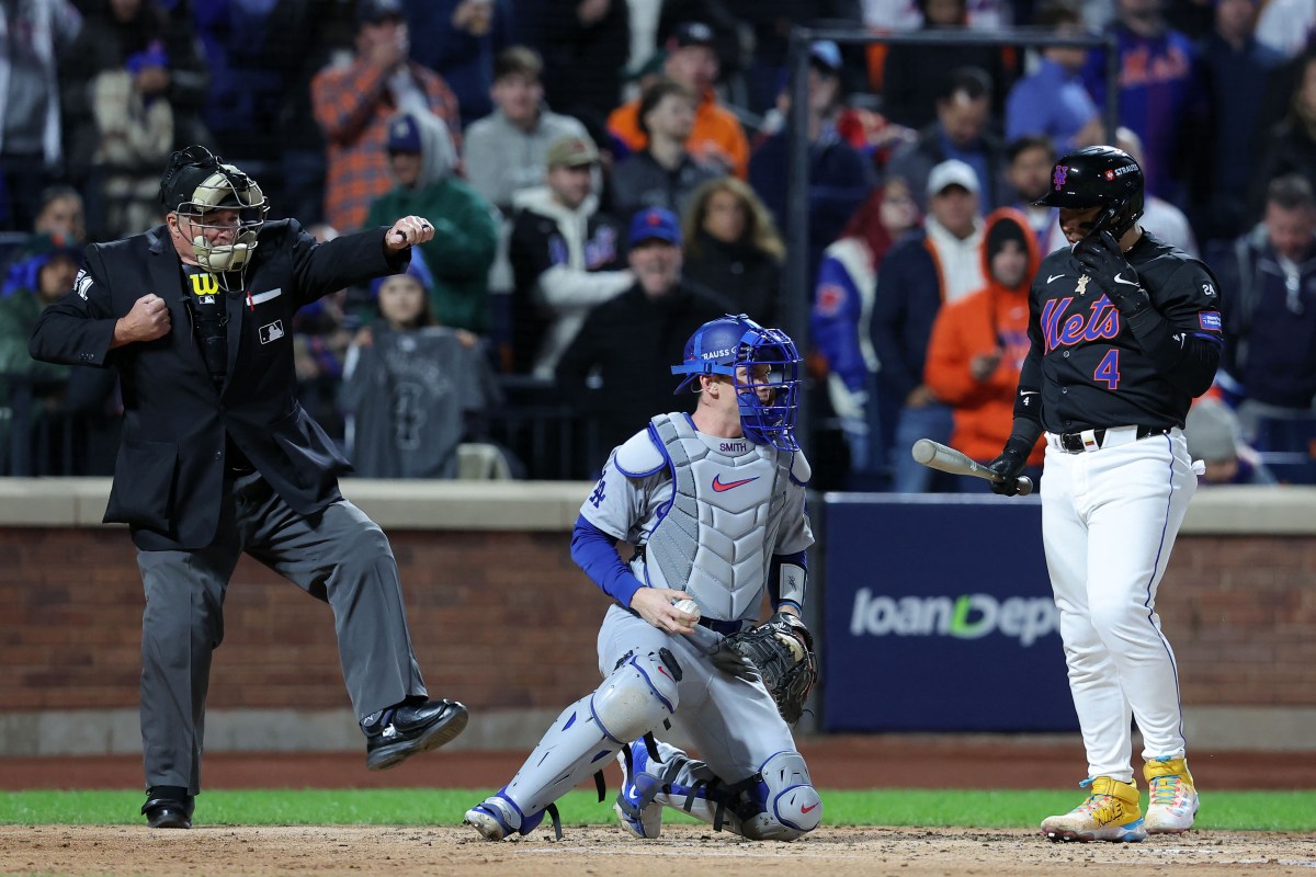 Francisco Alvarez strikeout Mets Dodgers Game 3 NLCS