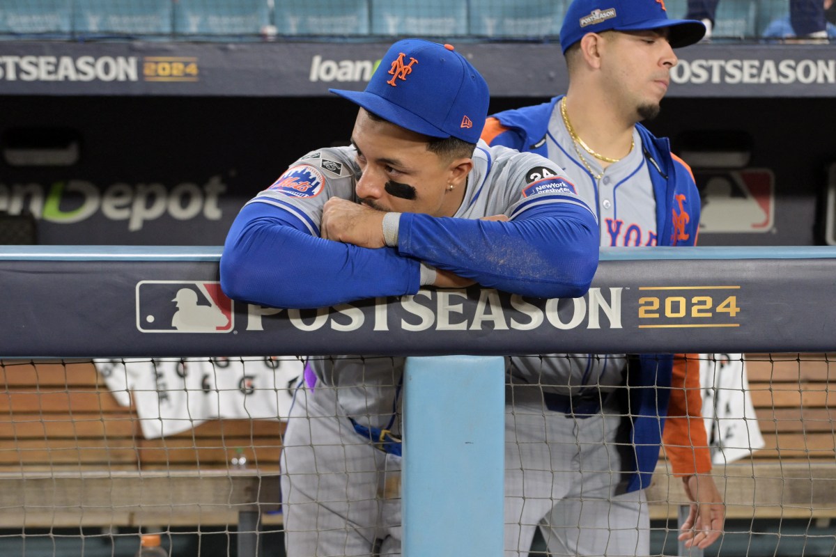 Mark Vientos watches Dodgers celebrate Mets NLCS Game 6