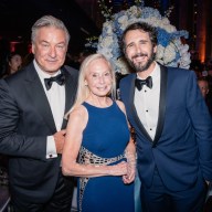 Alec Baldwin, NY Phil Opening Gala Co-Chair Karen LeFrak, and Josh Groban at the New York Philharmonic Gala on Sept. 24, 2024.