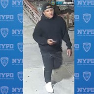 man wearing all black who is a suspect for a shooting in the Bronx