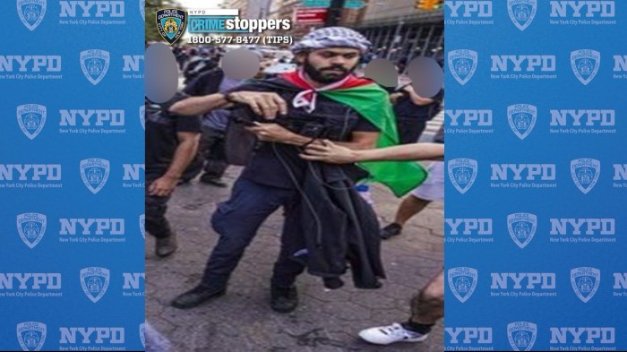 man wearing dark-colored clothes at a protest in Union Square