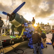 Iconic World War II fighter plane at Intrepid museum