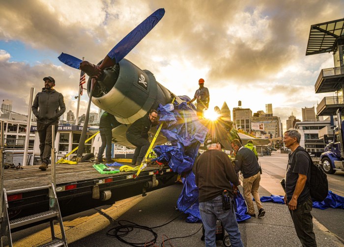 Iconic World War II fighter plane at Intrepid museum