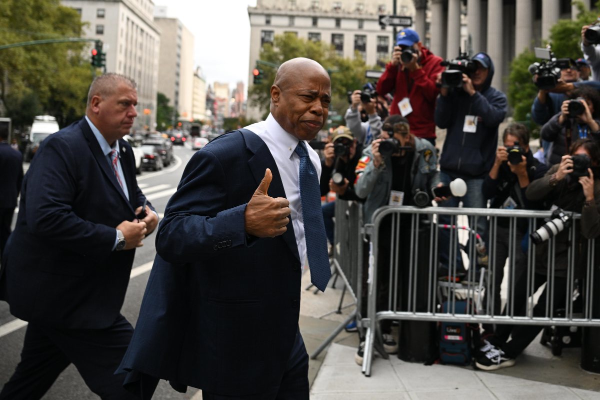 Mayor Adams arrives at Federal Court for hearing on indictment