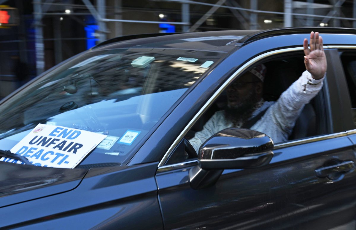 Uber driver protests