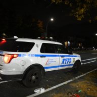 NYPD vehicle in the Bronx