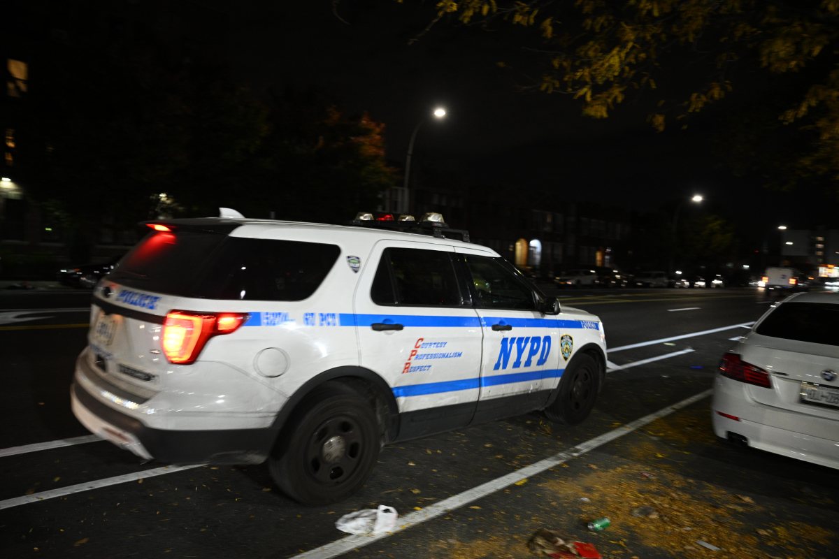 NYPD vehicle in the Bronx