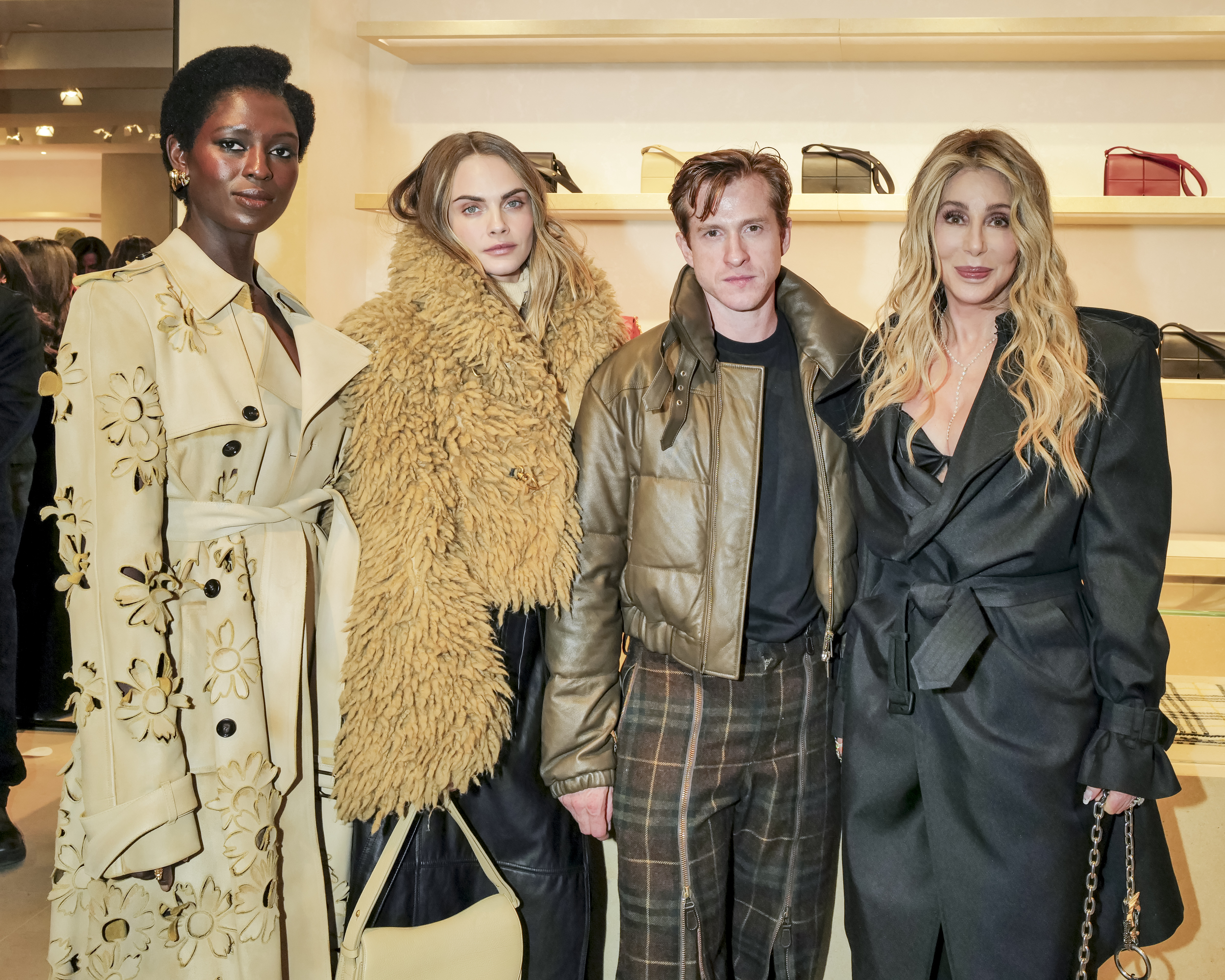 Cher other stars celebrate Burberry s reopened flagship store in Midtown