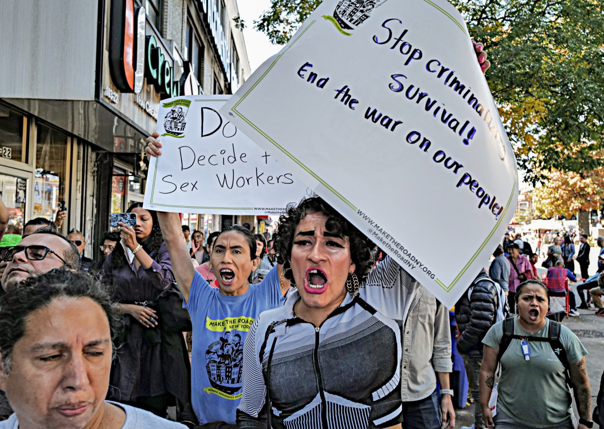 Roosevelt Avenue sex workers protest in Queens