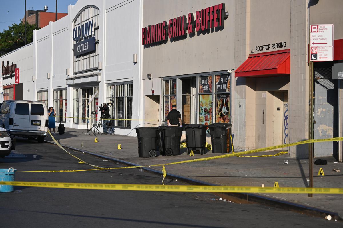 Police said the victim was gunned down near the Old Navy Outlet store at 2163 Tilden Ave. in Flatbush at about 3:51 a.m